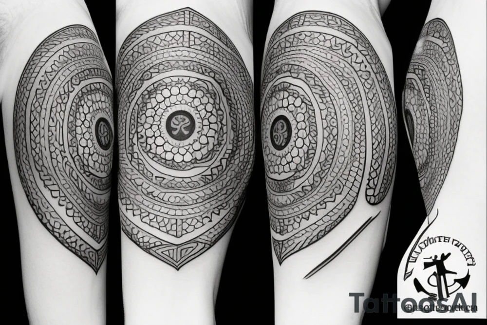 a simple tattoo which symbolises the guardian of the three jewels tattoo idea