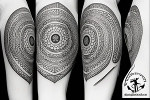 a simple tattoo which symbolises the guardian of the three jewels tattoo idea