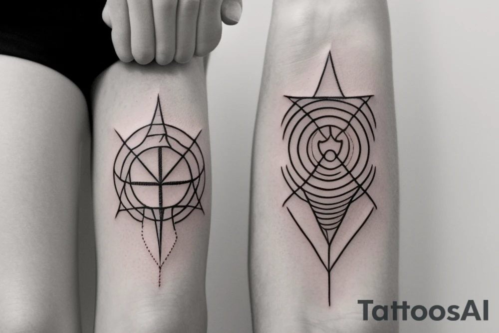a simple tattoo which symbolises the guardian of the three jewels tattoo idea