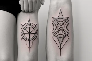 a simple tattoo which symbolises the guardian of the three jewels tattoo idea