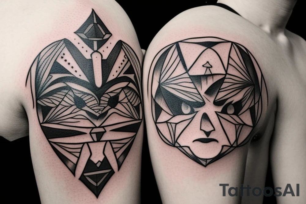 a simple tattoo which symbolises the guardian of the three jewels tattoo idea