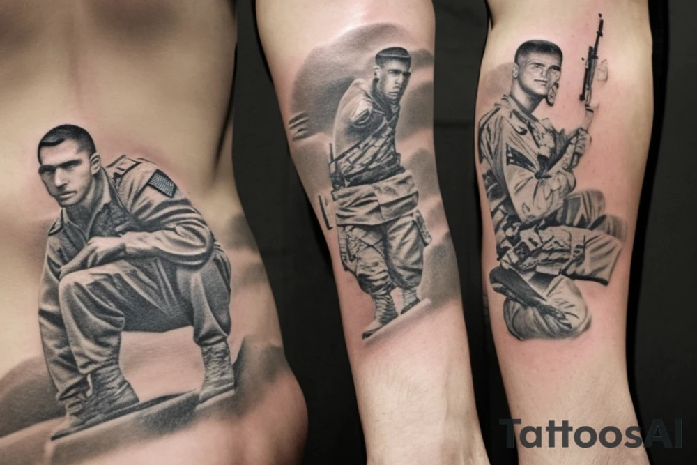Airborne infantry jumping into the night, 3/75 ranger regiment, weapons squad, 2/A, 82nd Airborne, Falcon Brigade, 2Fury, 3rd Cavalry Squadron, 4th Security Forces Assistance Brigade, Global War on Terror, Operation Iraqi Freedom, Afghanistan, Poland, South Korea, loss of comrades, missing my children, missing my wife tattoo idea