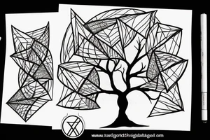 dara knot tree triangle tattoo idea