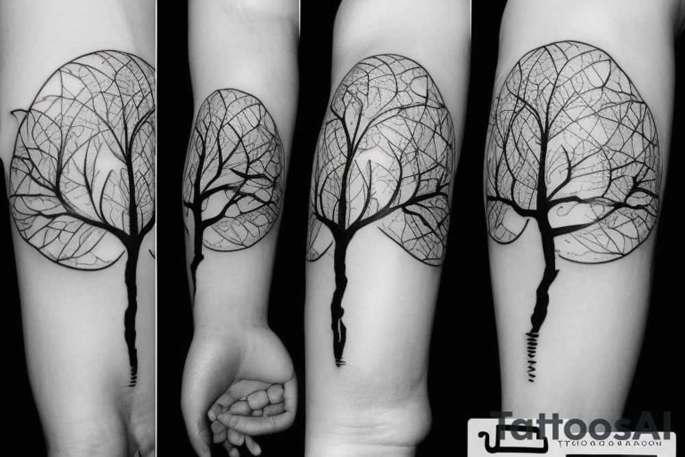 dara knot tree triangle tattoo idea