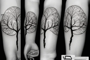 dara knot tree triangle tattoo idea
