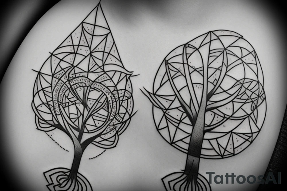 dara knot tree triangle tattoo idea