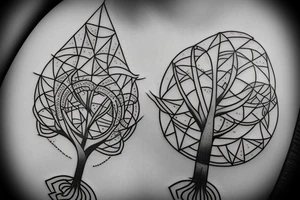 dara knot tree triangle tattoo idea
