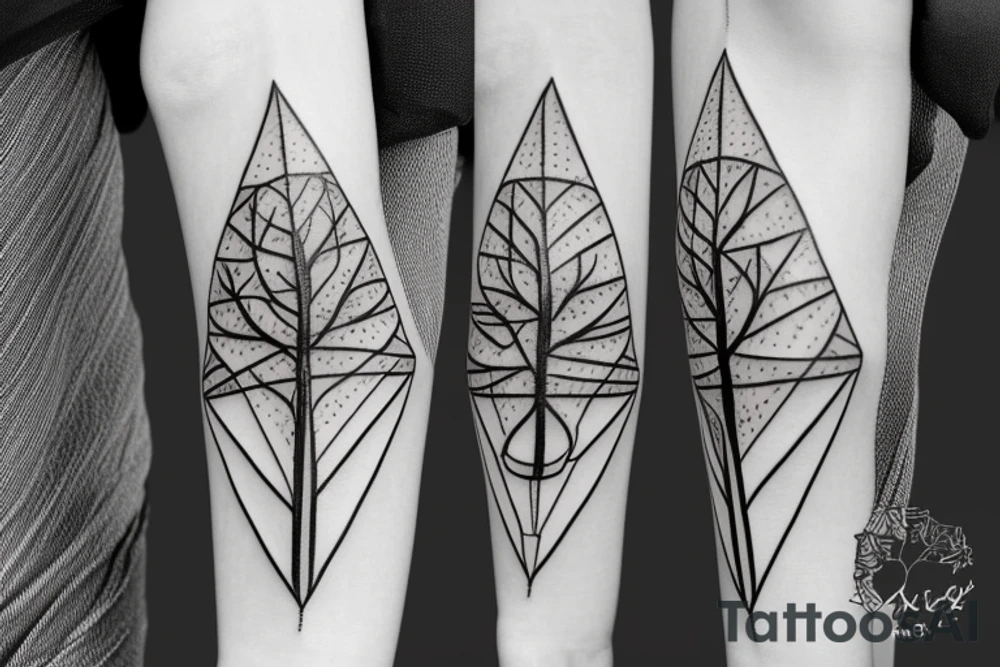 dara knot tree triangle tattoo idea