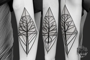 dara knot tree triangle tattoo idea