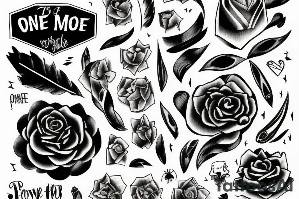 "The power of one more" text tattoo idea