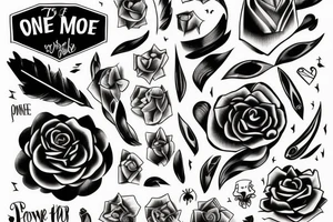 "The power of one more" text tattoo idea