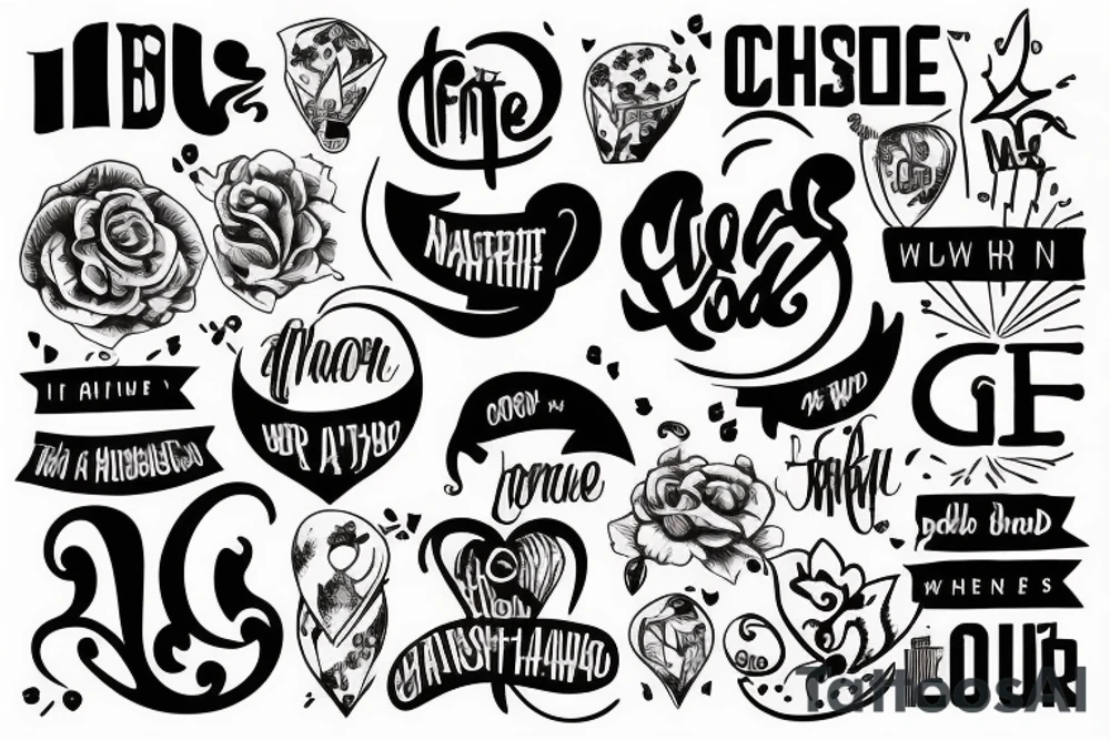 Caption text tattoo idea