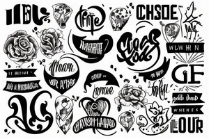 Caption text tattoo idea