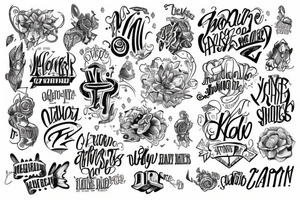 Caption text tattoo idea