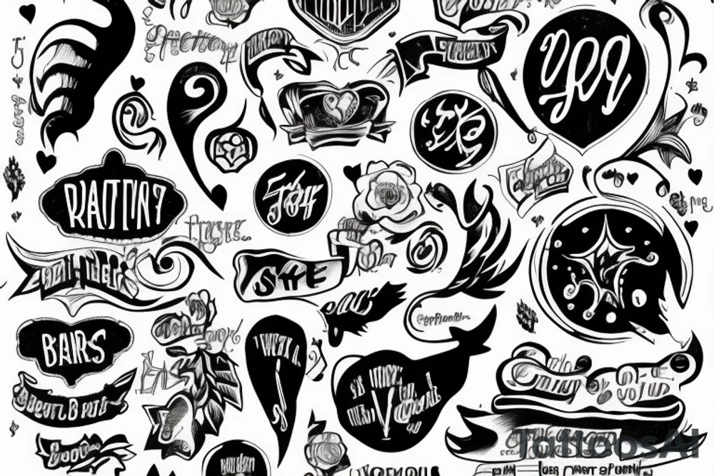Caption text tattoo idea