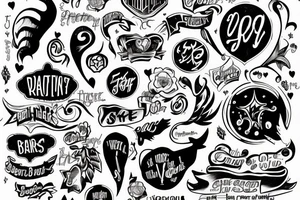 Caption text tattoo idea