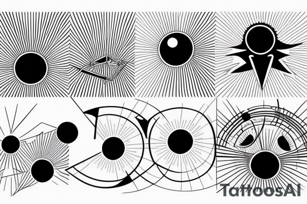 linear solar system tattoo idea