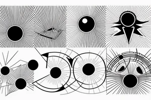 linear solar system tattoo idea