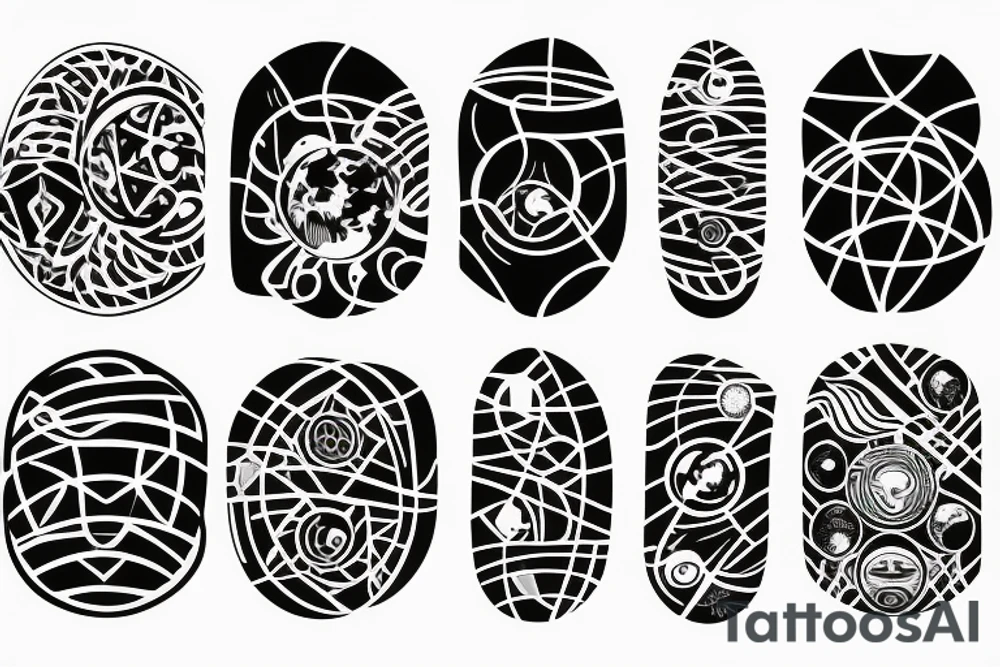 all the planets in a row tattoo idea