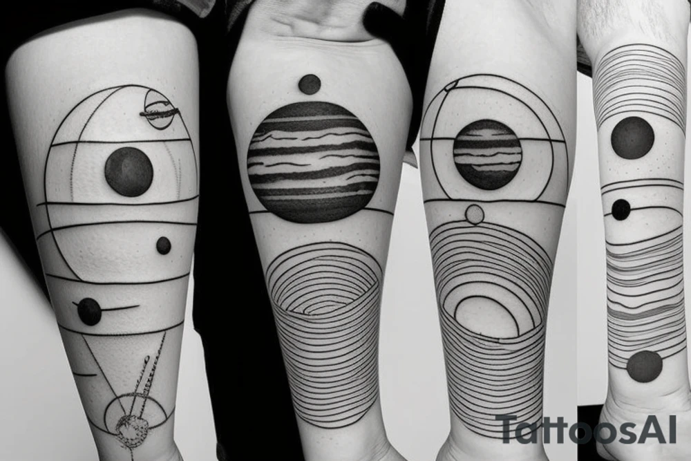 the solar system tattoo idea