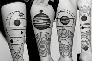 the solar system tattoo idea