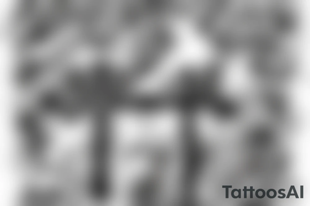 Cross with playing hand and says forever tattoo idea Cross with playing hand and says forever tattoo idea