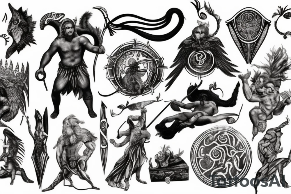 Greek gods, norse gods tattoo idea