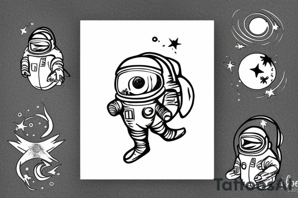Spaceman in the forrest tattoo idea