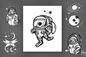 Spaceman in the forrest tattoo idea