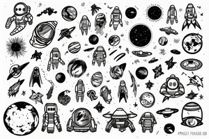 Spaceman in the forrest tattoo idea