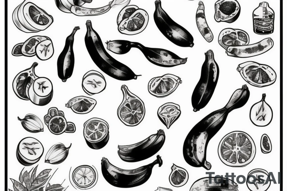 banana tattoo idea