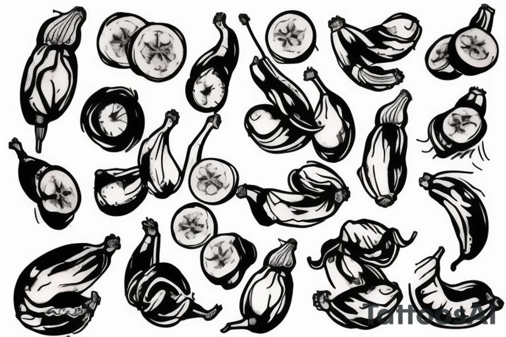 banana tattoo idea