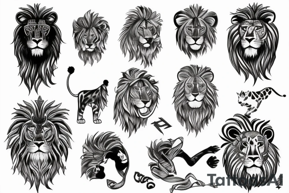 My 2 year old son Leo combined with a lion tattoo idea