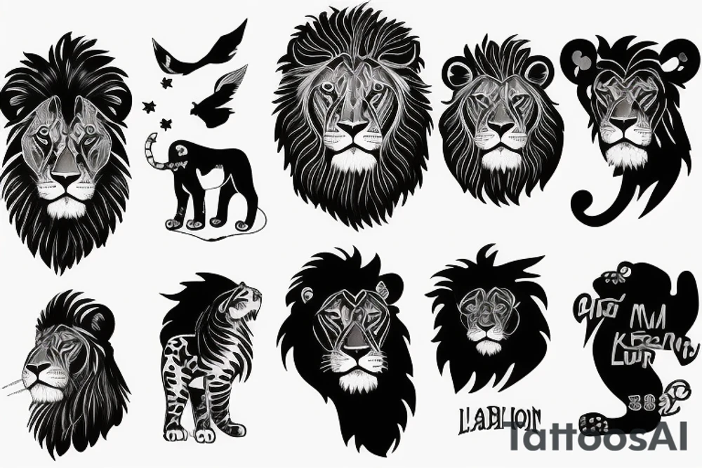 My 2 year old son Leo combined with a lion tattoo idea