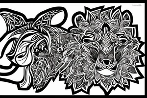 A lion. with the date 24.january 2021 somewhere on the tattoo tattoo idea