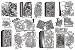 book and lake tattoo idea