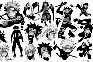 Anime Naruto, Demon slayer, tattoo idea