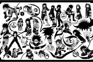 Anime Naruto, Demon slayer, tattoo idea