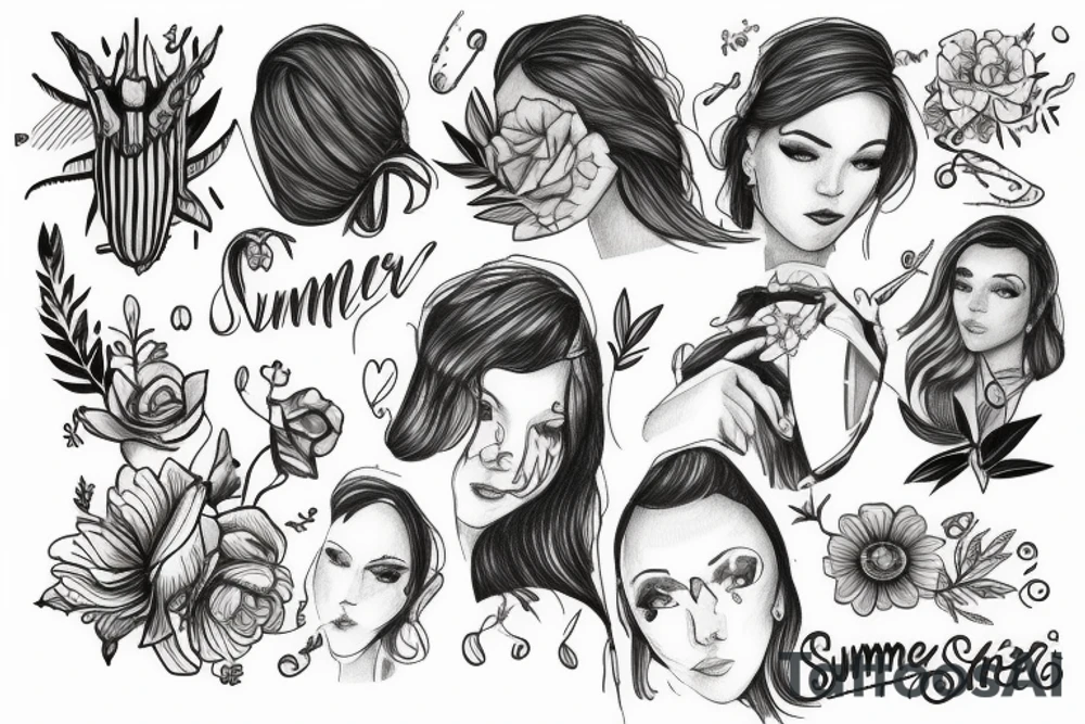 The summer is coming, but she alredy thinking about the fall tattoo idea