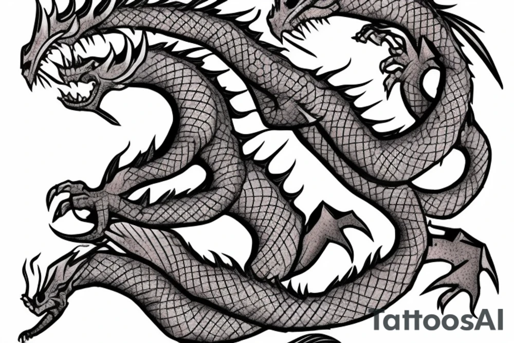 pink dragon in minecraft tattoo idea