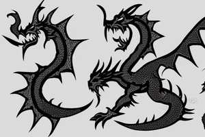 pink dragon in minecraft tattoo idea