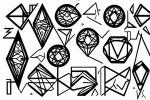 DNA with molécules tattoo idea