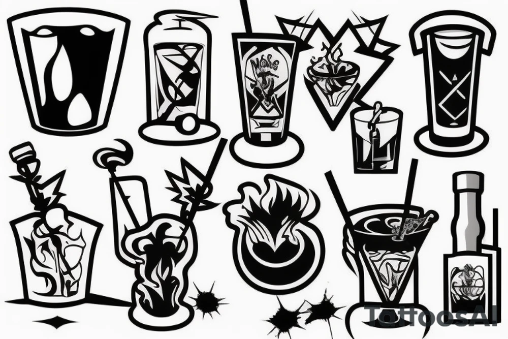 molotov cocktail tattoo idea