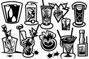 molotov cocktail tattoo idea