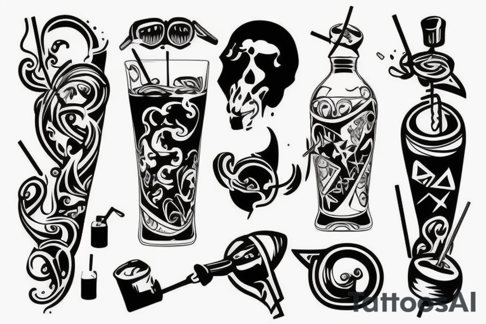 molotov cocktail tattoo idea