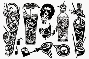 molotov cocktail tattoo idea