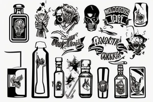 molotov cocktail tattoo idea