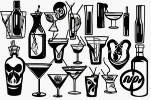 molotov cocktail tattoo idea