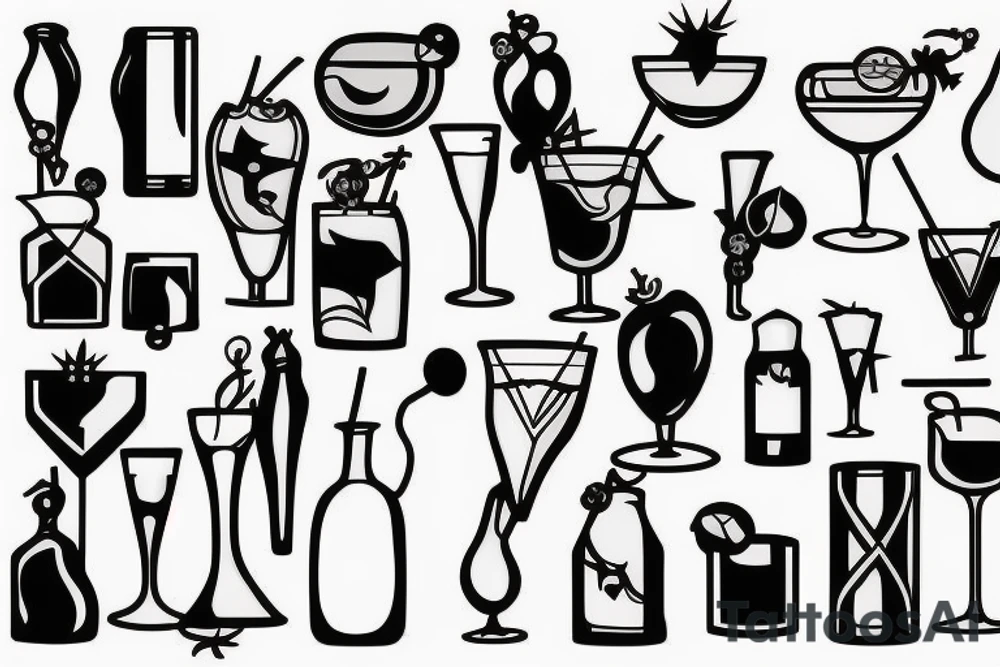 molotov cocktail tattoo idea