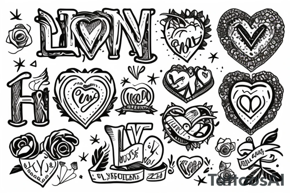love friends tattoo idea